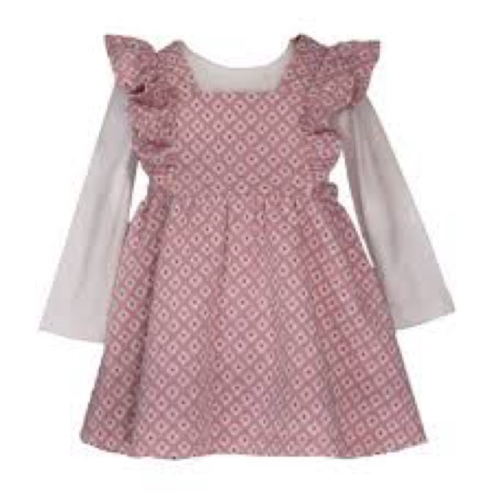 Bonnie Jean Pink and White‎ Kids Dress
